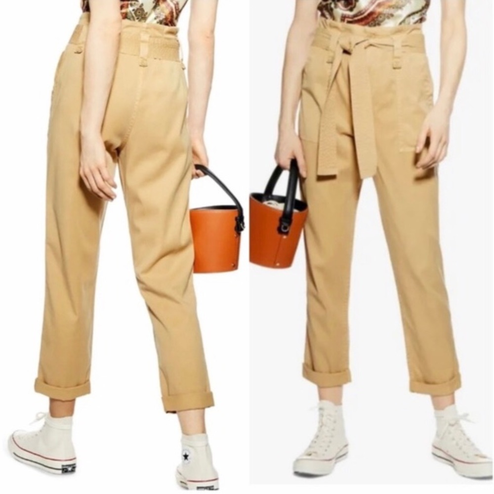 Topshop paper bag waist pants